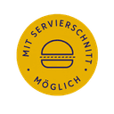 Mit Servierschnitt möglich