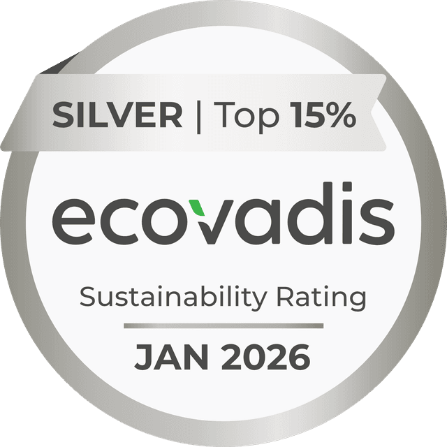 EcoVadis Silver – Sustainability Rating, Top 15%